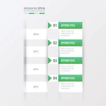Timeline vector  green  gradient color Stock Illustration