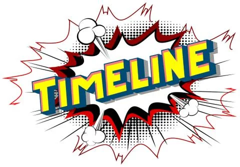 Timeline - Vector illustrated comic book style phrase on abstract background. 스톡 일러스트