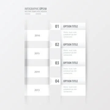 Timeline vector   white color Illustrazione stock