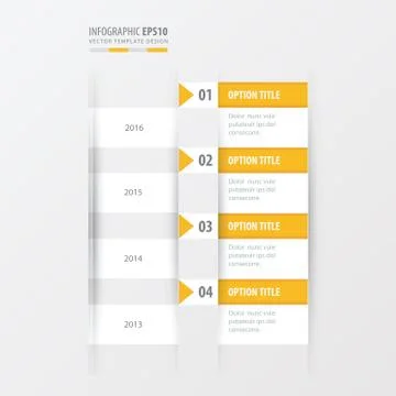 Timeline vector  yellow color Stock Illustration