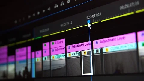 Timeline of a video editor working Stock Footage 201468826