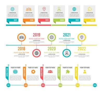Timeline. Workflow or process diagram option and step infographic network Stock Illustration