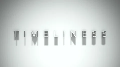 Timeliness 3D title animation with shadows on a white background Vídeos de archivo 297457032