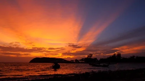 Timelipse on the sea Video stock 96355121