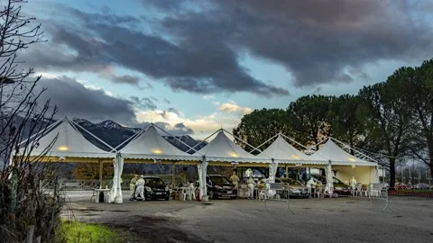 Timelpase of Screening procedures for the detection of covid 19. Stock Footage 144601576