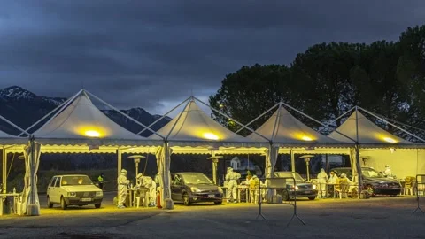 Timelpase of Screening procedures for the detection of covid 19. Stock-Footage 144688874