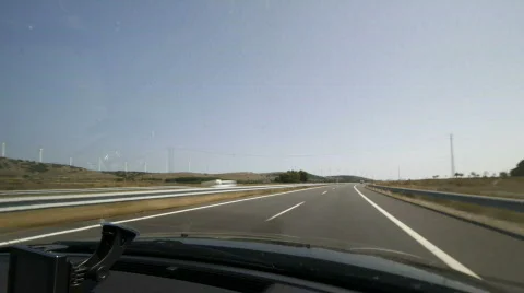 Timelpase Sequence Driving arround spain roads in europe - Full HD movie Stock Footage 516010