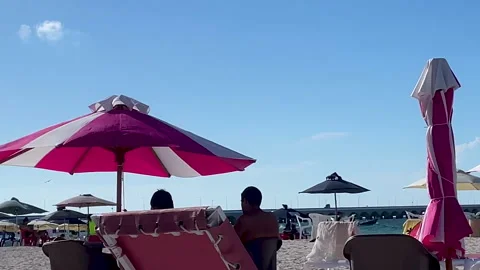 Timelpse of beach day in Yucatan Stock Footage 159575999