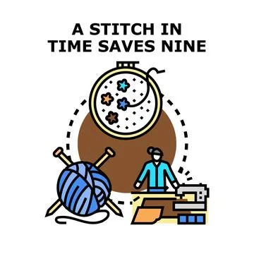 Timely action preventing future problems metaphor concept Stock Illustration