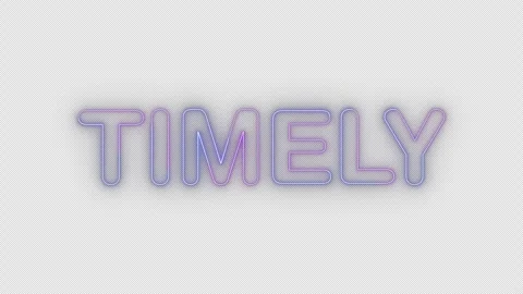 Timely neon effects, text animation on transparent background Vidéo 303506692