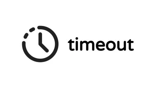 Timeout error time out vector icon Stock Illustration