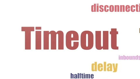 Timeout Word Cloud Animated Isolated On White 스톡 동영상 103657483