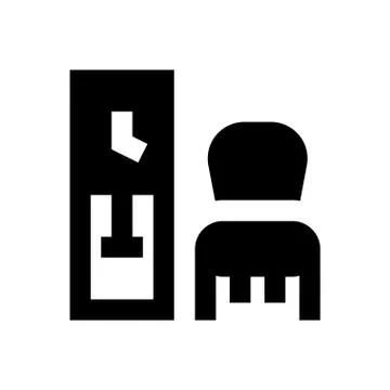 Timepiece glyph flat icon Stock Illustration