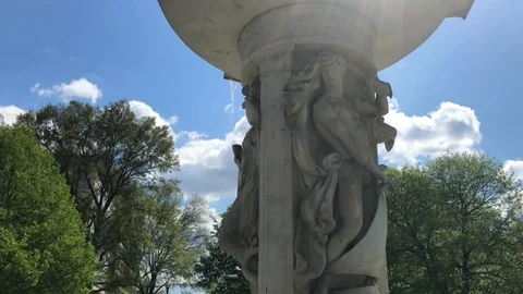 Timeplase of Beautiful Fountain in Washington DC Stock Footage