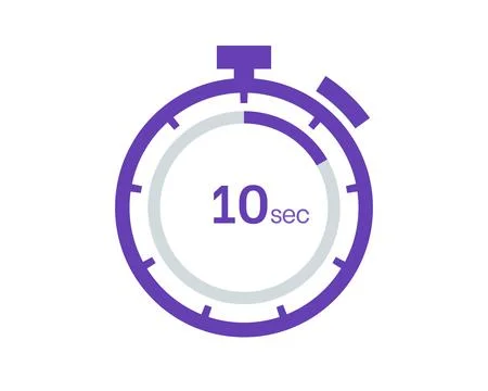Timer 10 sec icon, 10 seconds digital timer. Clock and watch, timer, countdow Stock Illustration
