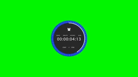 Timer for 10 seconds on a green background Video stock 201653388