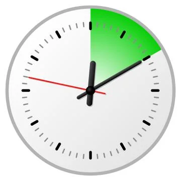 Timer with 10 (ten) minutes Stock Illustration