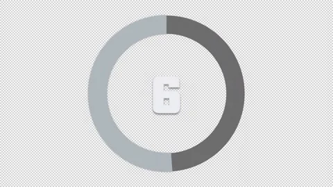 Timer 10s CountDown Grey HD Stock Footage 161989553