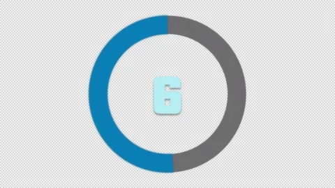 Timer 10s CountDown LightBlue HD Stock Footage 161988327