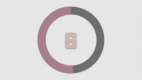 Timer 10s CountDown LightPink LightOrange HD Stock Footage 161980929