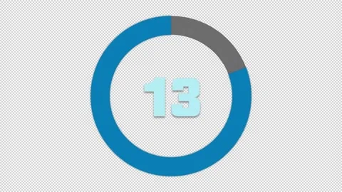 Timer 15s CountDown LightBlue HD Vidéo 161989018