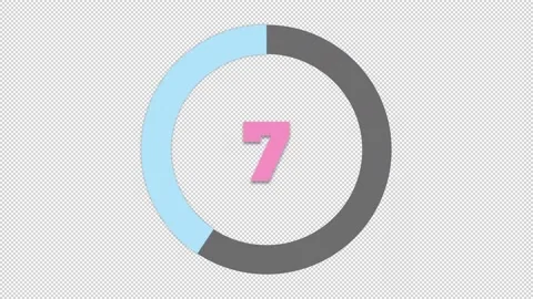 Timer 15s CountDown LightBlue Pink HD Stock Footage 161987385