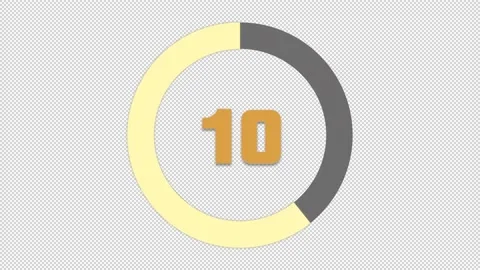 Timer 15s CountDown Orange LightYellow HD Stock Footage 161977652