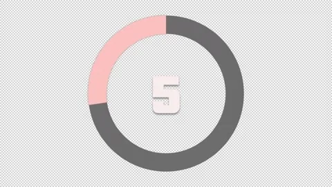 Timer 15s CountDown PastelPink HD Stock Footage 161976740