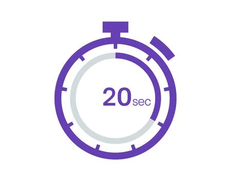 Timer 20 sec icon, 20 seconds digital timer. Clock and watch, timer, countdow Stock Illustration