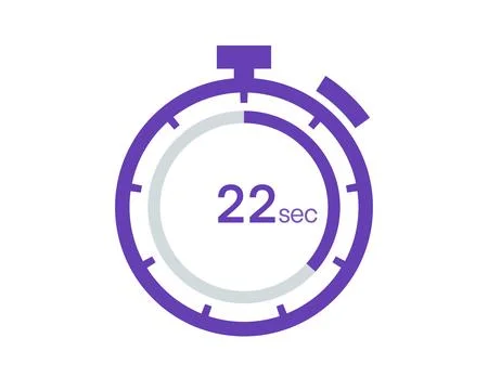 Timer 22 sec icon, 22 seconds digital timer. Clock and watch, timer, countdow Stock Illustration