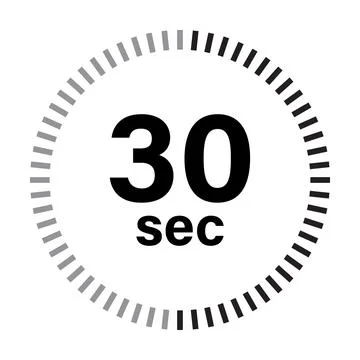 Timer 30 sec icon vector for graphic design, logo, web site, social media, mo Stockillustratie