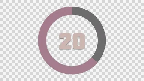 Timer 30s CountDown LightPink LightOrange HD Stock Footage 161984150