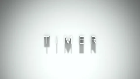 Timer 3D title animation with shadows on a white background Video stock 297382641
