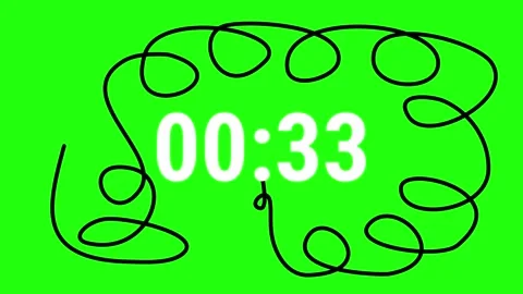 Timer 40 to 0 with Fuse on Chromakey Countdown 40 Seconds Stock Footage 344396180