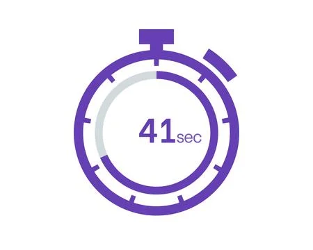 Timer 41 sec icon, 41 seconds digital timer. Clock and watch, timer, countdow Stock Illustration