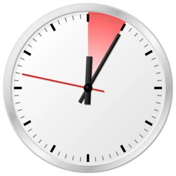 Timer with 5 (five) minutes Stock Illustration