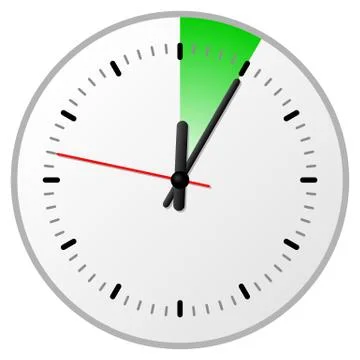 Timer with 5 (five) minutes Stock Illustration