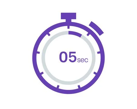 Timer 5 sec icon, 5 seconds digital timer. Clock and watch, timer, countdown Stock Illustration
