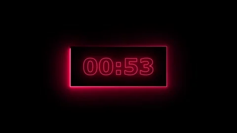 Timer from 60 to 0 seconds. 1 minute countdown. 60 seconds countdown timer .. Stock Footage 310075394
