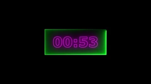 Timer from 60 to 0 seconds. 1 minute countdown. 60 seconds countdown timer .. Stock Footage 310075447