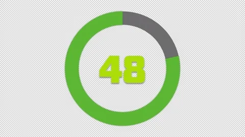 Timer 60s CountDown Green HD Vidéo 161997940