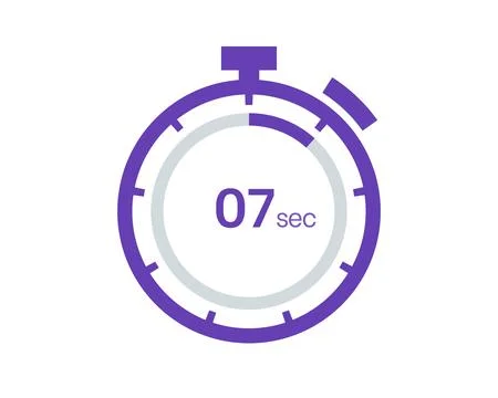 Timer 7 sec icon, 7 seconds digital timer. Clock and watch, timer, countdown Stock Illustration