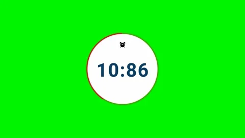Timer for 8 seconds on a green background Stock Footage 201653372
