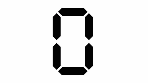 Timer from 9 to 0 seconds countdown, digital electronic segment display 스톡 동영상 161890673