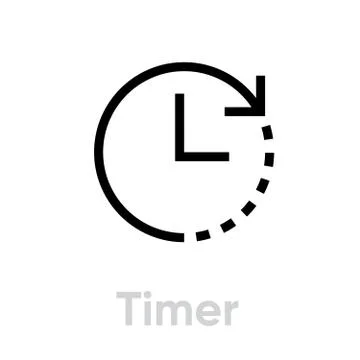 Timer Abstract Pictogram icon 스톡 일러스트