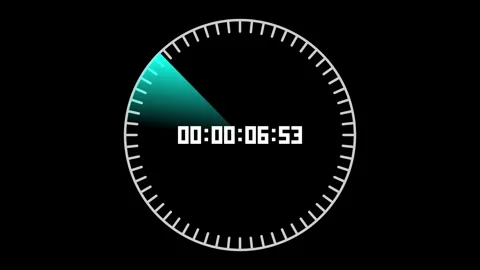 Timer Animation with Rotating Needle and Digital Display Stock Footage 298740187