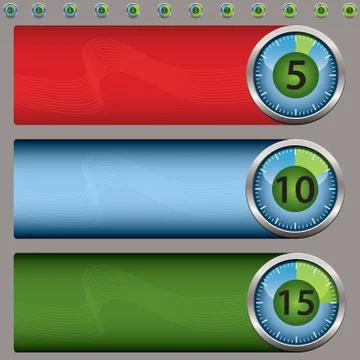 Timer banners Stock-Illustration