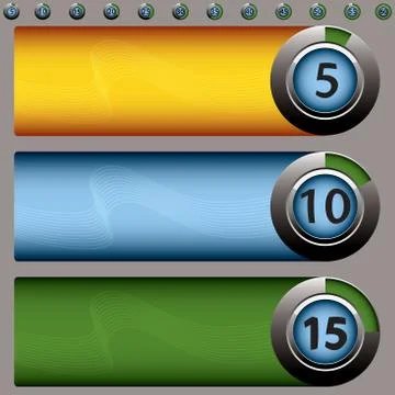 Timer banners Stock Illustration