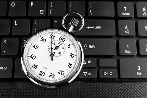 Timer on black Stock Photos
