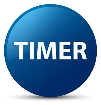 Timer blue round button Stock Photos